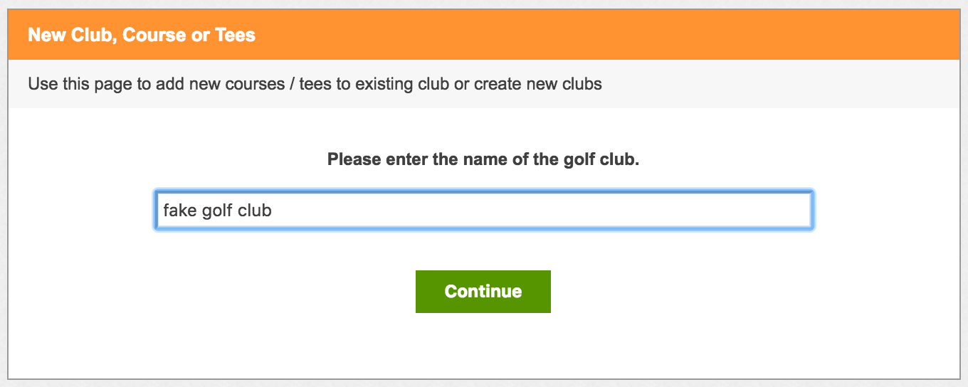 new golf club